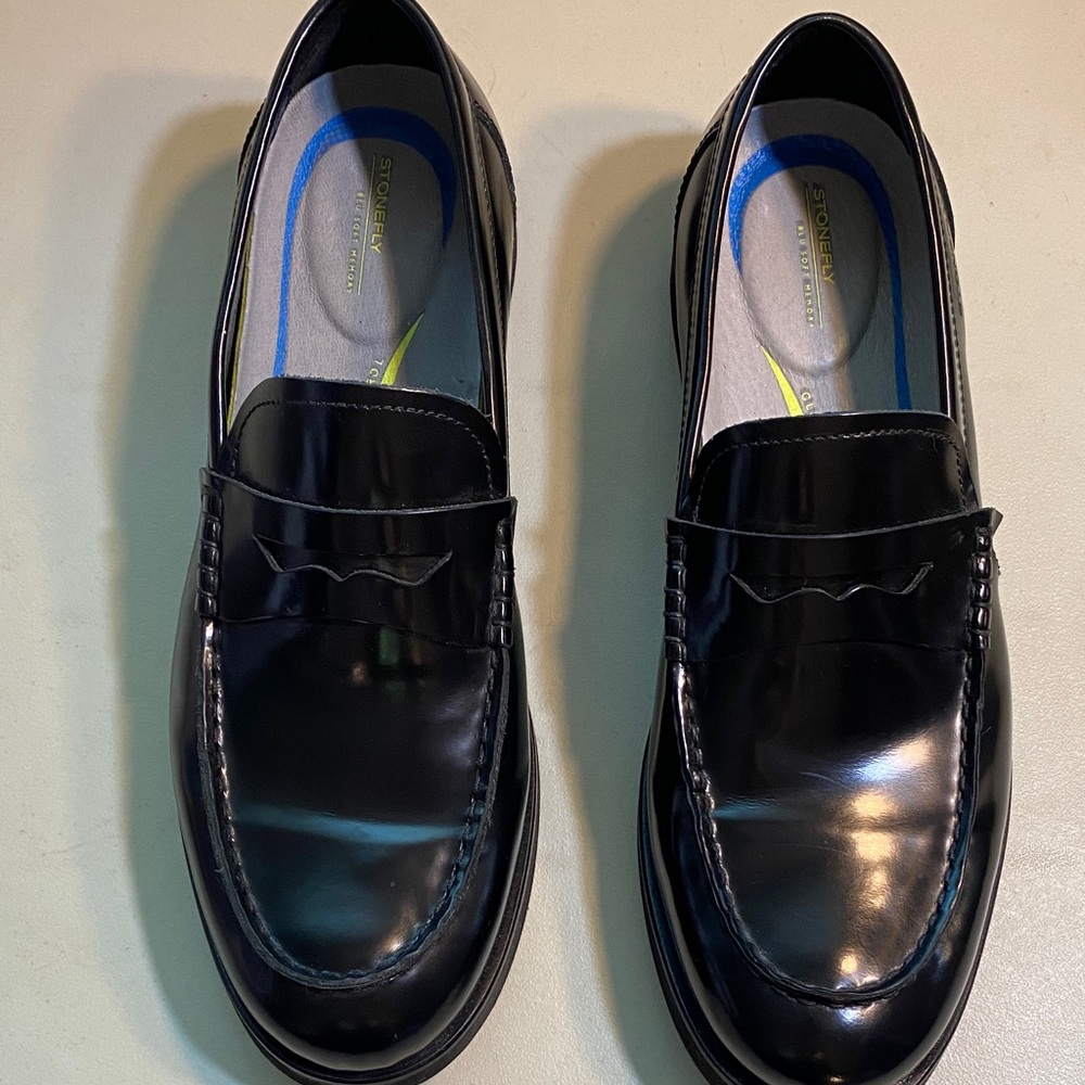 Stonely Black Men’s Classic Slip-On Loafers